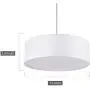 Modern Fabric Pendant Light, 15'' Classic 3-Light Drum Ceiling Chandelier, White Drum Shade, Round Frosted Acrylic Diffuser, Lamps for Living Room Modern Fabric Pendant Light, 15'' Classic 3-Light Drum Ceiling Chandelier, White Drum Shade, Round Frosted Acrylic Diffuser, Lamps for Living Room