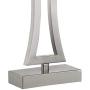 Roxie Modern Table Lamps Set of 2 Brushed Steel Off White Rectangular Shade for Living Room Family Bedroom Bedside Office - 360 Lighting