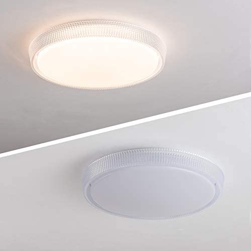 16.5 Inch Modern LED Flush Mount Ceiling Light Round 30W 2445lm Dimmable Light for Bedroom Dining Room Kitchen,Warm White 3000K