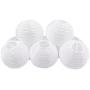 KI Store Lantern String Lights Set of 10 Extendable Plug-in Oriental Style Lanterns with Lights for Weddings Parties Bedroom Decoration (Plain White)