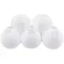 KI Store Lantern String Lights Set of 10 Extendable Plug-in Oriental Style Lanterns with Lights for Weddings Parties Bedroom Decoration (Plain White)