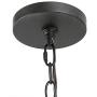 Farmhouse Chandeliers for Dining Room, Drum Light Fixture Chandelier,Oil Black & Faux Wood Finish, 16” in Diameter