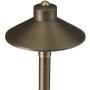 VOLT Flat Hat 12V Brass Path Light (7'' Shade, 25'' Tall)