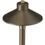 VOLT Flat Hat 12V Brass Path Light (7'' Shade, 25'' Tall)
