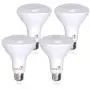 4 Pack BR30 Flood Light Bulbs Indoor Outdoor by Bioluz LED Instant ON DIMMABLE Cool White 5000K 65-95 Watt Replacement Using 9.5 Watts 90+ CRI UL Listed 2016 JA8 High Efficiency Lighting