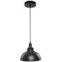 Pendant Lights, Lika Industrial Barn Ceiling Light Fixtures Black Hanging Pendant Lighting for Kitchen Island, Dining Room, Foyer (Black and Hemispheres(One Pack))