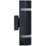 XiNBEi-Lighting Outdoor Wall Light, Modern Wall Sconce Black Water Proof D Shaped Wall Mount Light Suitable for Garden & Patio 2 Pack XB-W1112-2BK