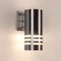 Outdoor Wall Sconce,Cylinder Wall Light with Stainless Steel 304 and Toughened Glass,Waterproof Up Down Light for Garden Patio Bedroom Living Room (Silver, 8.7'' Height,No Bulbs ) Outdoor Wall Sconce,Cylinder Wall Light with Stainless Steel 304 and Toughened Glass,Waterproof Up Down Light for Garden Patio Bedroom Living Room (Silver, 8.7'' Height,No Bulbs )
