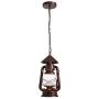 NOXARTE Rustic Lantern Pendant Light with Glass Shade Hanging Ceiling Fixture for Loft Restaurant Farmhouse W7'' x H15''