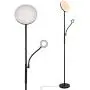 Befano Bright LED Floor Lamps for Bedrooms, Living Room with Touch Switch Intelligent Remote Control Set and 2 LED Lights, Flexibly Lamp Pole and Dimmable Tall Floor Lamp
