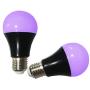 UV LED Black Light Bulbs 2 Pack, A19 E26 8W Blacklight Bulb for Glow in The Dark, UVA Level 385-400nm, Blacklight Light Bulbs for Parties Body Paint Fluorescent Poster Pet Stains