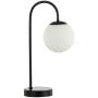 JONATHAN Y JYL6010A Arco 18.25'' Iron/Glass Mid-Century Globe LED Lamp Glam,Minimalist,Modern,Transitional for Bedroom, Living Room, Office, College Dorm, Coffee Table, Bookcase, Black