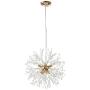 LuKLoy Super Beautiful Chandelier Pendant Lamp Kitchen Island Dining Room Loft Firework Hanging Light Post Modern Dandelion Crystal LED Lighting Fixture (Cold White LED, 40cm Diameter)