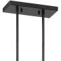Oswell Black Large Linear Island Pendant Chandelier 42 1/2'' Wide Mission Tiffany Style Art Glass 3-Light Fixture for Kitchen Island Dining Room - Robert Louis Tiffany