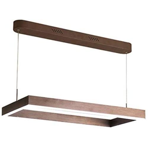 CCSUN Contemporary LED Acrylic Chandelier Dimmable,130w Rectangular Dining Room Pendant Light with Remote Control Modern Creative Ceiling Light Adjustable Height Island Lights for Living Room Kitchen