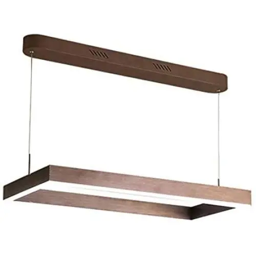 CCSUN Contemporary LED Acrylic Chandelier Dimmable,130w Rectangular Dining Room Pendant Light with Remote Control Modern Creative Ceiling Light Adjustable Height Island Lights for Living Room Kitchen