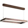 CCSUN Contemporary LED Acrylic Chandelier Dimmable,130w Rectangular Dining Room Pendant Light with Remote Control Modern Creative Ceiling Light Adjustable Height Island Lights for Living Room Kitchen