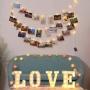 Lixada Fairy Lights Photo Clip String Lights - 7.22FT 20 LED Warm White Battery Powered Photo String Lights for Hanging Pictures Cards in Living Room Bedroom Party Wall Wedding