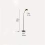 Sandistore Gooseneck Floor Lamp Eye, Metal Floor Lamp, Standing Lamp with Heavy Metal Based,Torchiere Light for Living Room, Bedroom, Study Room and Office(Black)