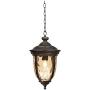 Bellagio Rustic Outdoor Ceiling Light Bronze 18'' Hammered Glass for Exterior Entryway Porch - John Timberland