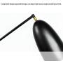 HAIXIANG Nordic Iron Living Room Tripod Floor Lamp Sofa Study Standing Lamp for Dining Room Bedside Rotatable Macarons Light Black