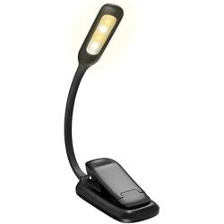 Rechargeable Book Light, TOPELEK LED Reading Light with 3-level Brightness (Cool & Warm), Flexible Easy Clip On Reading Lamp, Eye Protection , Soft Table Light for Night Reading in Bed