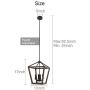 Neady 4-Light Hanging Pendant Light Adjustable Height Chandelier Rustic Metal Pendant Light for Bedroom Kitchen Island Livingroom Farmhouse Foyer