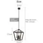 Neady 4-Light Hanging Pendant Light Adjustable Height Chandelier Rustic Metal Pendant Light for Bedroom Kitchen Island Livingroom Farmhouse Foyer