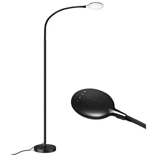 Led Floor Lamp for Office, Adjustable Standing Lamp 5 Brightness Levels & 3 Colors, Bright Reading Standing Light for Living Room with 57 Led Beads.