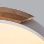 Jiuzhuo Modern Minimalist LED Drum Shaped Wood & Metal & Acrylic 1-Light Flush Mount Ceiling Light Fixture (Medium, White)