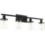 Pathson Vintage Bathroom Vanity Light Fixtures, 4-Light Wall Sconce Lighting with Clear Glass Shade, Industrial Wall Mount Lamps for Bathroom Kitchen Living Room Pathson Vintage Bathroom Vanity Light Fixtures, 4-Light Wall Sconce Lighting with Clear Glass Shade, Industrial Wall Mount Lamps for Bathroom Kitchen Living Room