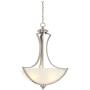 Milbury Satin Nickel Pendant Chandelier 19 1/2'' Wide Modern White Alabaster Glass Bowl 3-Light Fixture for Dining Room House Foyer Kitchen Island Entryway Bedroom Living Room - Possini Euro Design