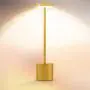 Cordless Table Lamp, LED Metal USB Rechargeable 2600mAh 2-Levels Brightness Night Light Desk Lamp Reading Lamp for Restaurant/Bedroom/Dormitory (Gold)