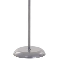 Catalina Lighting 20641-000 Traditional 3-Way Metal Torchiere Floor Lamp with White Plastic Shade, Silver Classic