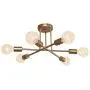 Chandelier Lights Semi Flush Mount Ceiling Modern Sputnik Lighting Farmhouse Kitchen Fixtures for Dining Room Living Bedroom Foyer,6 Light Gold Copper Chandelier Lights Semi Flush Mount Ceiling Modern Sputnik Lighting Farmhouse Kitchen Fixtures for Dining Room Living Bedroom Foyer,6 Light Gold Copper