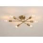 Hsyile Lighting KU300195 Modern-Industrial Style Indoor Chandelier,Flush Mount Ceiling Light Modern Pendant Light,Perfect for Kitchen Bathroom Dining Room Bedroom Hallway etc,6 Lights