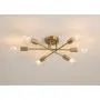 Hsyile Lighting KU300195 Modern-Industrial Style Indoor Chandelier,Flush Mount Ceiling Light Modern Pendant Light,Perfect for Kitchen Bathroom Dining Room Bedroom Hallway etc,6 Lights