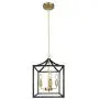 Z-LIGHT 3-Light Chandelier, Modern Lighting Fixture Farmhouse Rustic Pendant Light for Dining Room, Kitchen Island, Hallway (Gold in Black)
