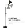 CO-Z Industrial Floor Lamp Adjustable, 65 Inches Rustic Floor Task Lamp in Aged Bronze Finish, Standing Lamp with Metal Shade for Living Room Reading Bedroom Office, ETL.