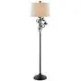 Maxax Traditional Floor Lamp with Linen Fabric Shade for Living Room and Bedroom, Black
