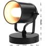 NOTOC Adjustable Retro Black Wall Lamp,Plug in Wall Sconces Lamp, Swing Arm Wall Lamp with On/Off Switch Wall Mounted Wall Sconce Lamp for Bedroom Living Room Loft Bar Cafe,Pack of 2