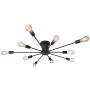 KOSTOMO 10 Lights Chandelier Light Fixture Industrial Metal Sputnik Flush Mount Light Ceiling Black Mid Century Modern Light Fixture Ceiling Lamp for Living Room (Black-10 Lights) KOSTOMO 10 Lights Chandelier Light Fixture Industrial Metal Sputnik Flush Mount Light Ceiling Black Mid Century Modern Light Fixture Ceiling Lamp for Living Room (Black-10 Lights)