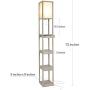 Brightech Maxwell Drawer Edition - Shelf & LED Floor Lamp Combination - Narrow Nightstand with Light Attached - Tower End or Side Table for Office & Bedroom - Rustic Wood Brightech Maxwell Drawer Edition - Shelf & LED Floor Lamp Combination - Narrow Nightstand with Light Attached - Tower End or Side Table for Office & Bedroom - Rustic Wood