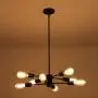 T&A Black 8 Light Sputnik Chandelier,Industrial Mid Century Pendant Light for Dining Room,Living Room,Kitchen,Office,Café,Restaurant T&A Black 8 Light Sputnik Chandelier,Industrial Mid Century Pendant Light for Dining Room,Living Room,Kitchen,Office,Café,Restaurant