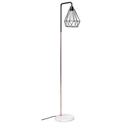 Floor Lamp LED Lights Modern Standing Industrial Standard Torchiere Floor Lamps Geometric Light Shade Lounge Lighting for Bedrooms, Living Room, Office Uplight, Reading - 360 Lighting (Gold)