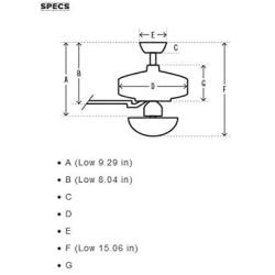 HUNTER 54208 Crestfield Indoor Low Profile Ceiling Fan with LED Light and Pull Chain Control, 52'', Noble Bronze