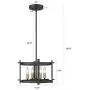 TENGXIN Flush Mount Ceiling Light,Chandelier for Living Room Bedroom,Kitchen, Hallway,Black Brass Finished with Iron metarial,UL Listed,No Bulbs Included