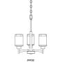 Progress Lighting P4458-09 3-Light Chandelier with White Linen Finished Glass with A Clear Edge Accent Strip, Brushed Nickel