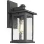 Emliviar Outdoor Wall Mount Lights 2 Pack, 1-Light Exterior Sconces Lantern in Black Finish with Clear Seeded Glass, OS-1803EW1-2PK
