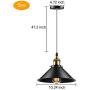 Licperron Industrial Pendant Light E26 E27 Base Vintage Hanging Pendant Lights Retro Pendant Light Fixture Home Kitchen Lighting 3 Pack